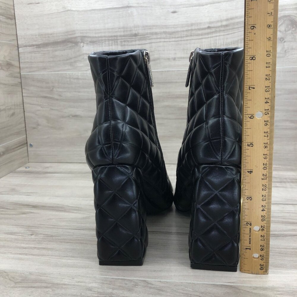 Cape Robbin Ankle Boots Womens 9 Black Quilted Zip Booties - Picture 10 of 11